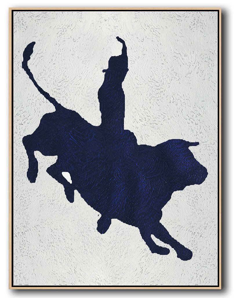 Navy Blue Minimalist Art #NV249B - Click Image to Close